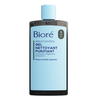 Gel nettoyant visage au charbon BIORE, 200ml
