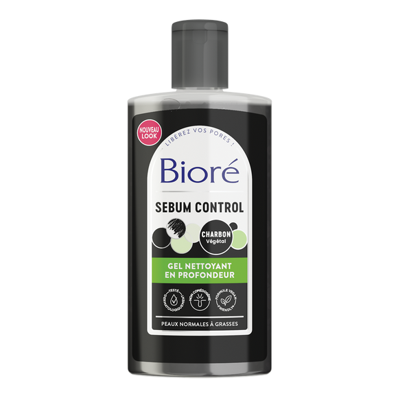 Gel nettoyant au charbon BIORE, 200ml