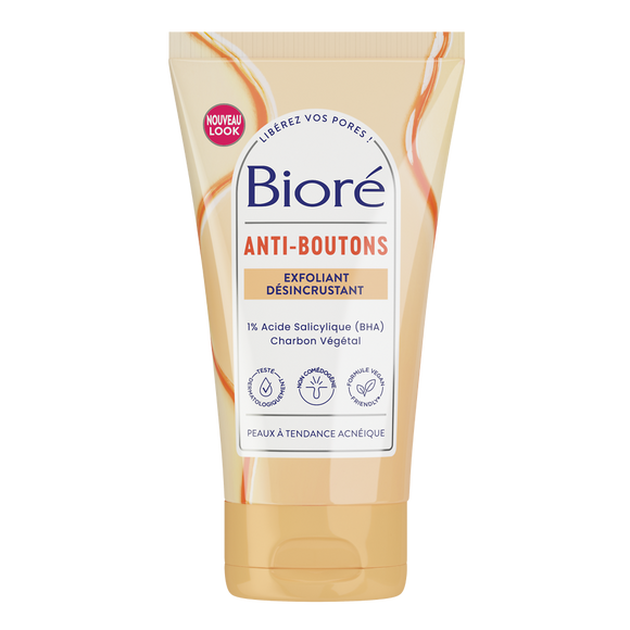 Exfoliant anti-imperfections au charbon BIORE, 125ml