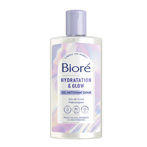 Gel nettoyant doux hydratation & glow BIORE 200ml