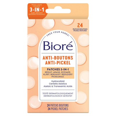 Patch 3 en 1 anti-boutons BIORÉ x24