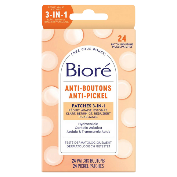 Patch 3 en 1 anti-boutons BIORÉ x24