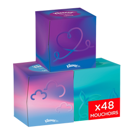 Mouchoirs collection cube KLEENEX, boîte de 48