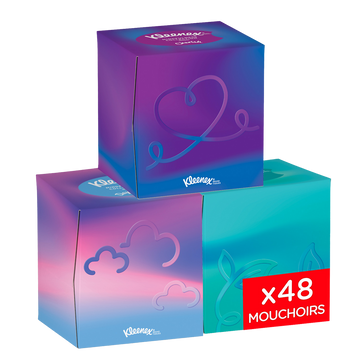 Mouchoirs collection cube KLEENEX, boîte de 48