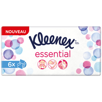 Mouchoirs essential KLEENEX, mini étuis x6