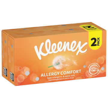 Mouchoirs allergy comfort Kleenex boîte 2x56