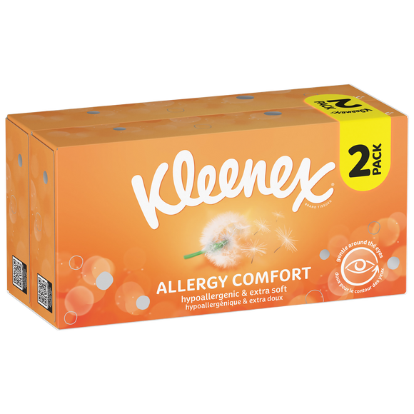 Mouchoirs allergy comfort Kleenex boîte 2x56