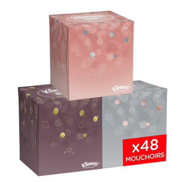 Mouchoirs ultra soft KLEENEX boîte cubique x48