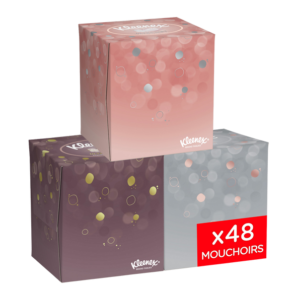 Mouchoirs ultra soft KLEENEX boîte cubique x48