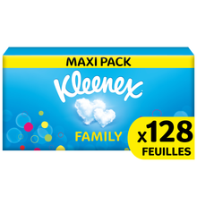 Mouchoirs blancs family KLEENEX boîte x128