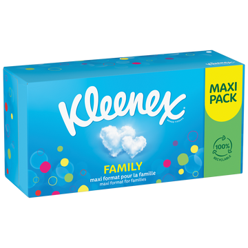 Mouchoirs family boîte KLEENEX lot 2x128