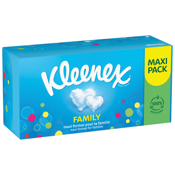 Mouchoirs family boîte KLEENEX lot 2x128
