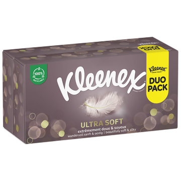 Mouchoirs ultra soft boîte KLEENEX lot 2x64