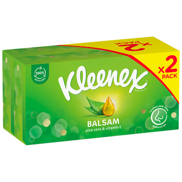 Mouchoirs balsam boîte KLEENEX lot 2x64