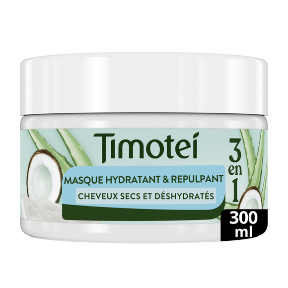 Masque 3 en 1 Hydratant & Repulpant TIMOTEI 300ml