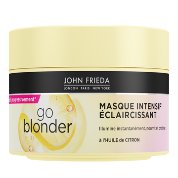 Masque capillaire intensif éclaircissant go blonder sheer blonde JOHNFRIEDA, potde 250ml
