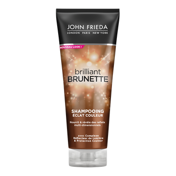Shampooing brillant brunette nutrition protection couleur JOHN FRIEDA,tube de 250ml