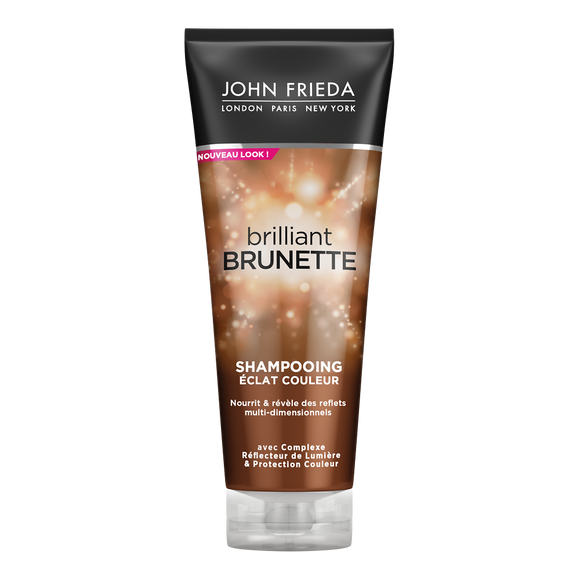 Shampooing brillant brunette nutrition protection couleur JOHN FRIEDA,tube de 250ml