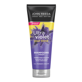 Shampooing ultra violet pour blondes correcteur couleur JOHN FRIEDA, tube de 250ml