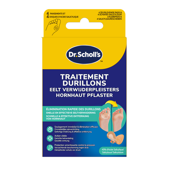 Pansements coricides pour durillons SCHOLL, x4 unités