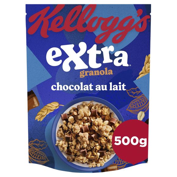 Céréales Extra Kellogg's Granola Chocolat au Lait - 500G