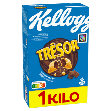 Céréales Trésor KELLOGG'S Chocolat au Lait - 1Kg
