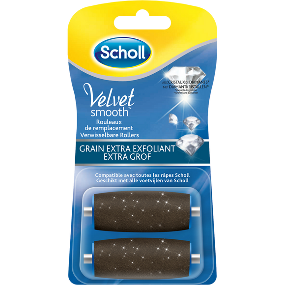 Rouleaux de remplacement aux grains extra exfoliant velvet smooth express pedi SCHOLL, x2