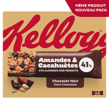 Barres Céréales EXTRA KELLOGG'S Chocolat Amandes , 4x32g