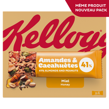 Barres Céréales EXTRA KELLOGG'S Miel, 4x32g