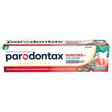 Dentifrice PARODONTAX renforce et protège haleine blancheur 75ml