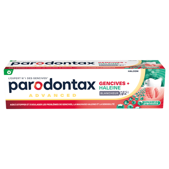Dentifrice PARODONTAX renforce et protège haleine blancheur 75ml