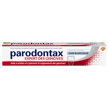 Dentifrice soin blancheur PARODONTAX, tube 75ml