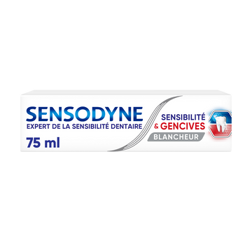 Dentifrice sensibilité & gencives blancheur SENSODYNE, tube de 75ml