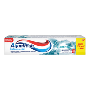 Dentifrice triple protection blancheur AQUAFRESH 125ml