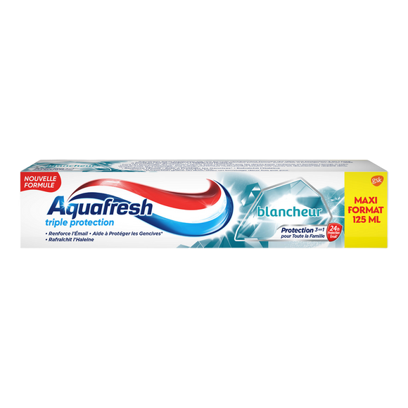 Dentifrice triple protection blancheur AQUAFRESH 125ml