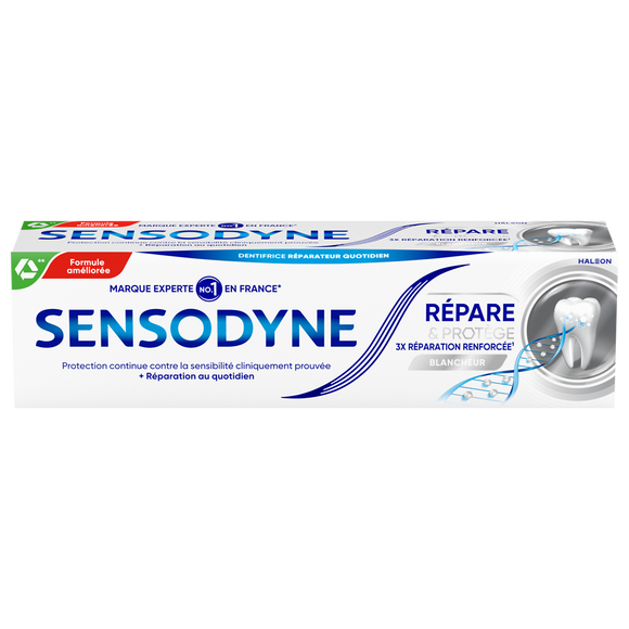 Dentifrice SENSODYNE répare & protège blancheur 75ml