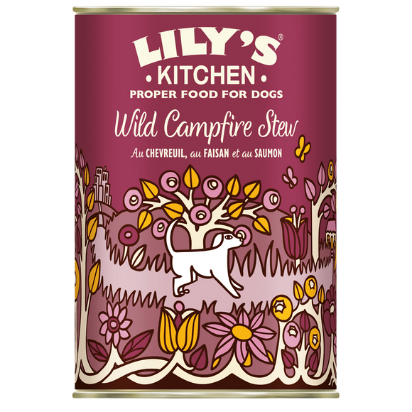 Pâtée pour chiens Wild Campfire Stew au Chevreuil au Faisan au saumonLILY'S kITCHEN - boîte 400g