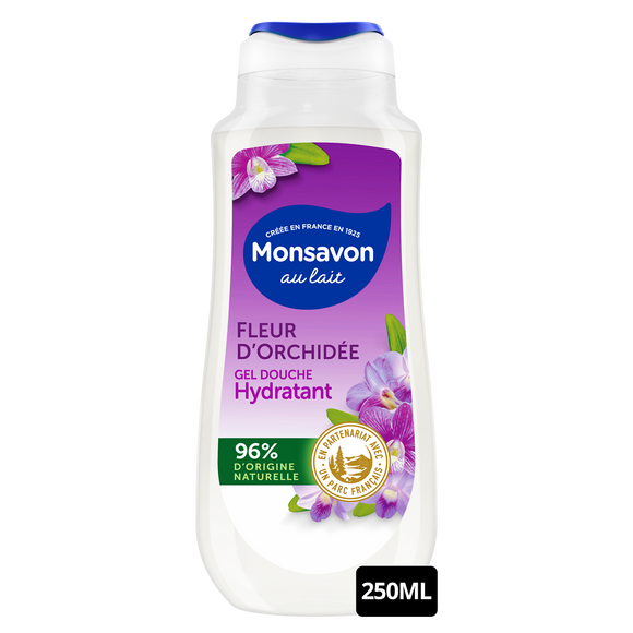 Gel douche hydratant MONSAVON orchidée 250ml