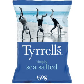 Chips légèrement salées TYRELL'S, paquet de 150g