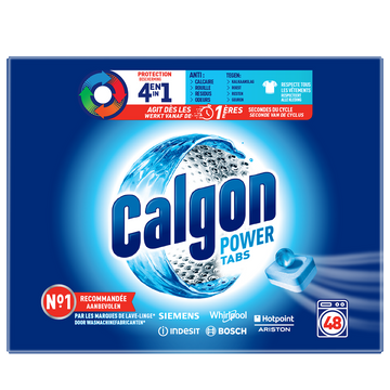 Pastilles anti calcaire 2 en 1 CALGON, 48 tabs, 624g