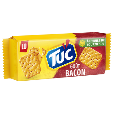 Biscuits apéritifs crackers goût bacon TUC - Paquet de 100g