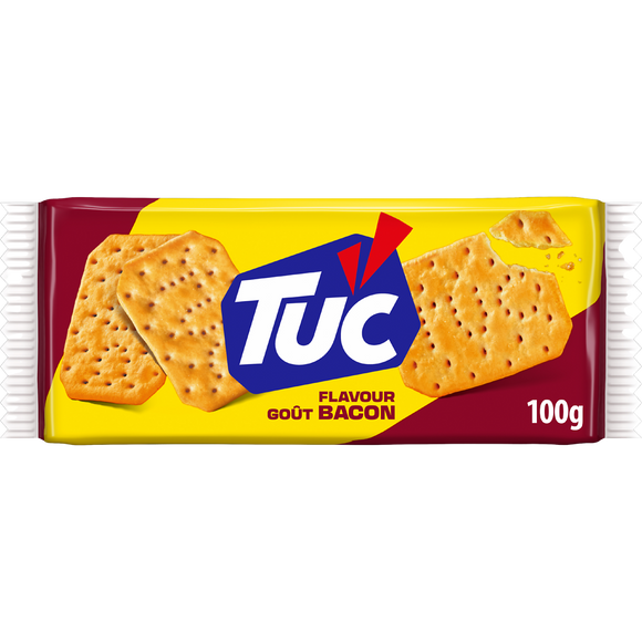 Biscuits apéritifs crackers goût bacon TUC - Paquet de 100g