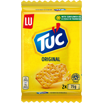 Biscuits apéritifs crackers salés Original TUC LU - Paquet de 75g