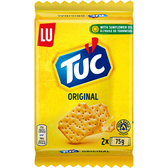 Biscuits apéritifs crackers salés Original TUC LU - Paquet de 75g