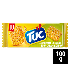 Biscuits apéritifs crème et oignon TUC LU - Paquet de 100g