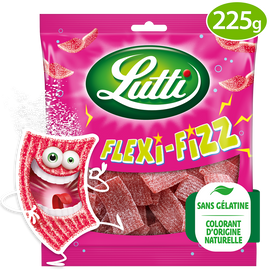 Bonbons Flexi-Fizz à la fraise LUTTI - Sachet de 225g
