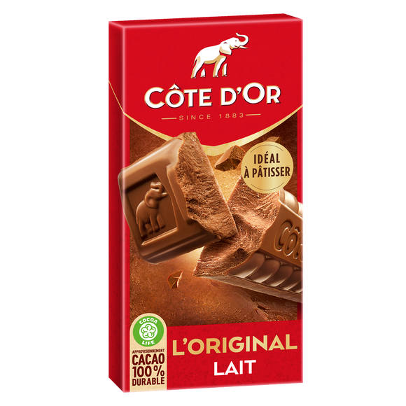 Chocolat au lait COTE D'OR - Tablette de 200g