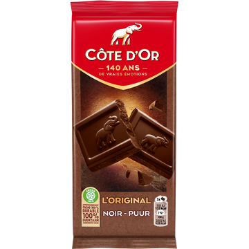 Chocolat extra noir COTE D'OR - Tablette de 100g