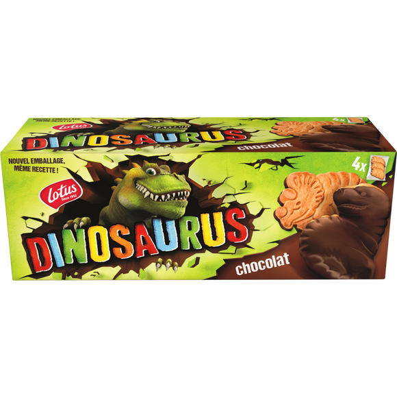 Biscuits dinosaurus chocolat noir LOTUS paquet x12 225g