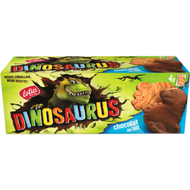 Biscuits nappés chocolat au lait DINOSAURUS, 225g